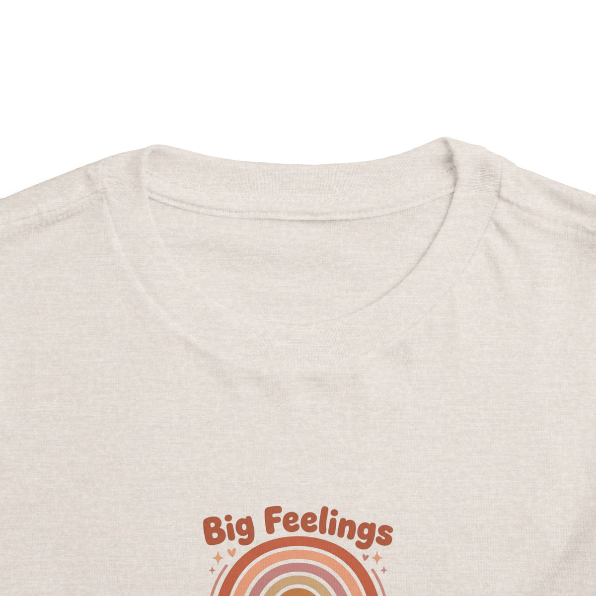 Big Feelings Are Welcome Here Toddler Shirt | Boho Rainbow Emotional Wellness Kids Tee
