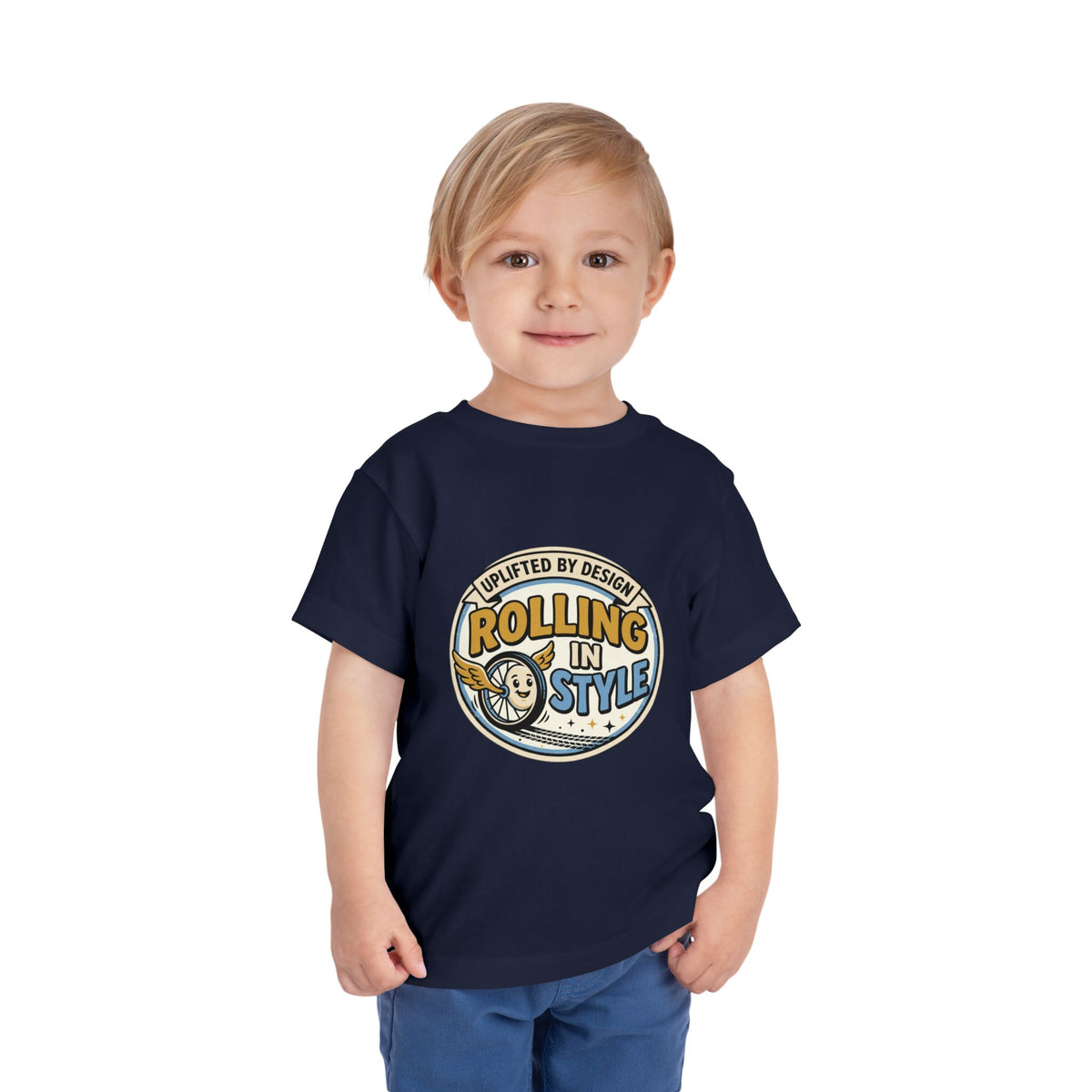 Toddler Tee — "Rolling In Style" Adaptive Mobility Emblem | Cerebral Palsy & Disability Pride Shirt