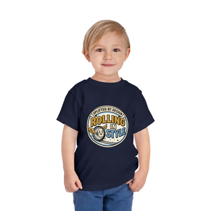 Toddler Tee — "Rolling In Style" Adaptive Mobility Emblem | Cerebral Palsy & Disability Pride Shirt
