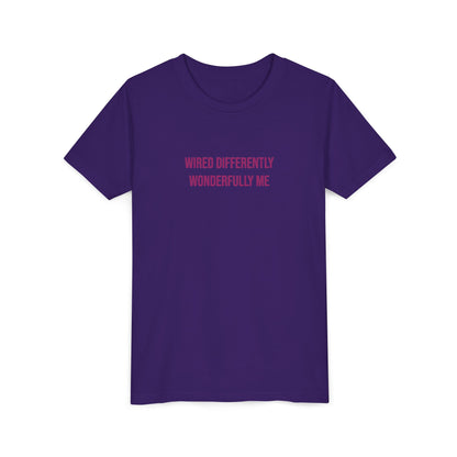 Youth Tee — "Wired Differently Wonderfully Me" Inspirational Kids T‑Shirt