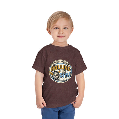 Toddler Tee — "Rolling In Style" Adaptive Mobility Emblem | Cerebral Palsy & Disability Pride Shirt