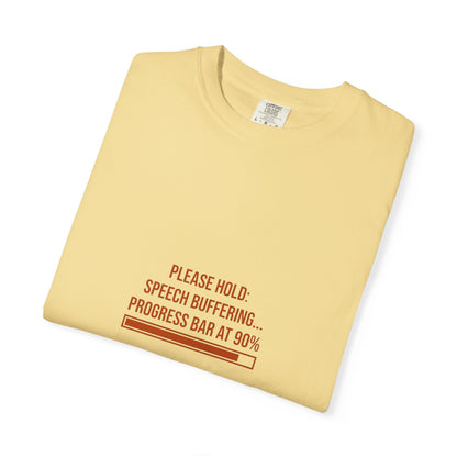 Please Hold Speech Buffering Tee | CP Awareness | Uplifted By Design