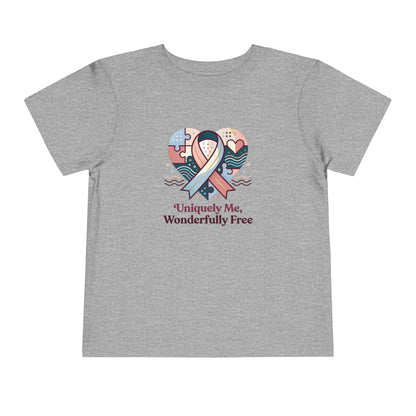 Uniquely Me, Wonderfully Free Neurodiversity Toddler Tee | Autism Acceptance