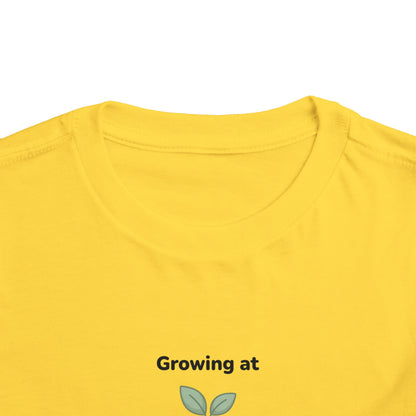 Growing at My Own Pace Toddler Shirt | Potted Plant Positive Affirmation Kids Tee