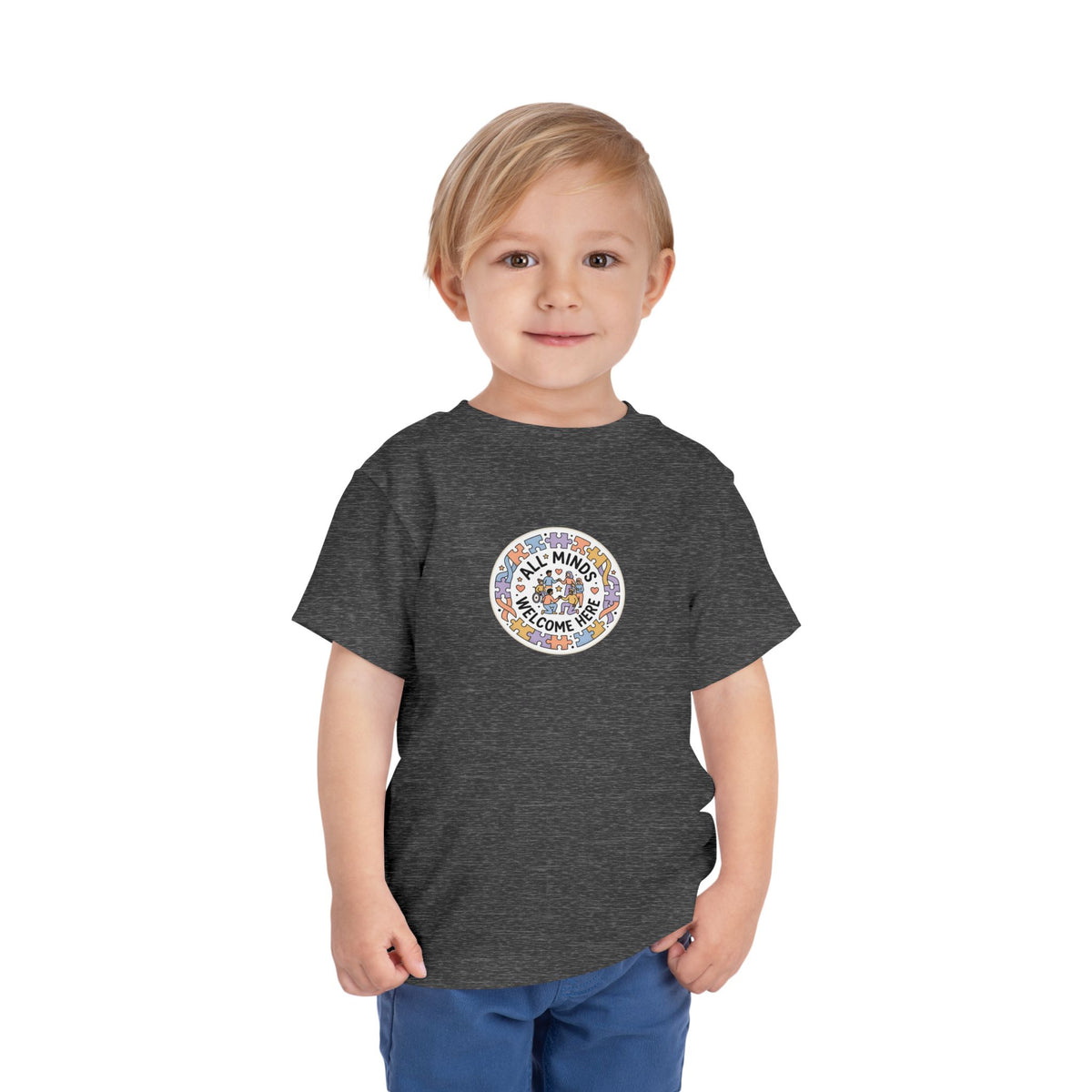 All Minds Welcome Here Neurodiversity Toddler Tee | Autism Acceptance