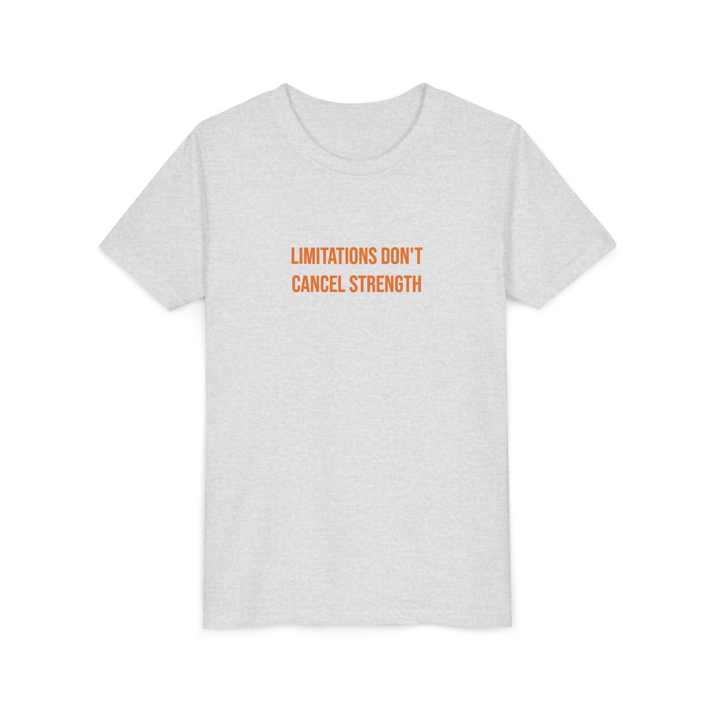 "Limitations Don't Cancel Strength" Cerebral Palsy Awareness Youth Tee | Uplifted By Design