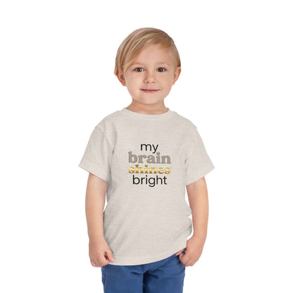 My Brain Shines Bright Neurodiversity Toddler Shirt | Autism Acceptance
