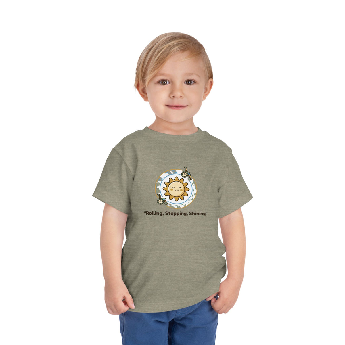 "Rolling, Stepping, Shining" Toddler Graphic Tee | Uplifted By Design™ Cerebral Palsy & Adaptive Movement Shirt