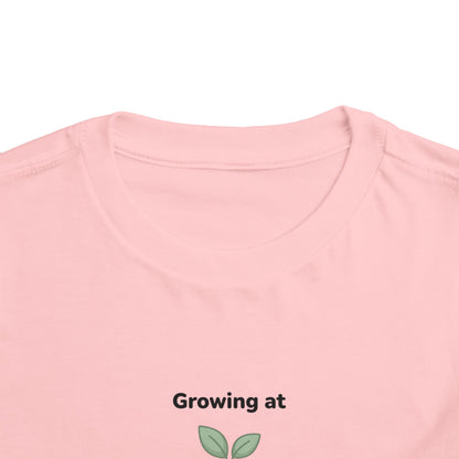 Growing at My Own Pace Toddler Shirt | Potted Plant Positive Affirmation Kids Tee
